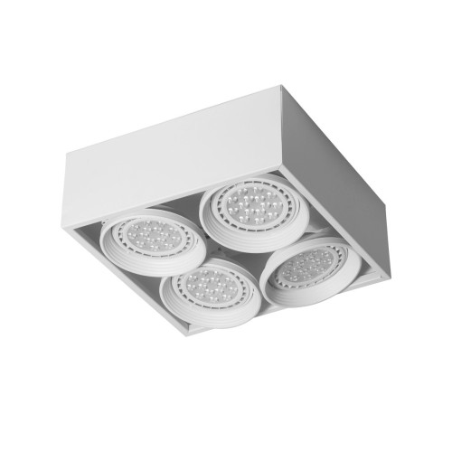 PLAFON MODULO LED AR111 4 LUCES G4 CUADRADO